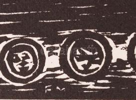 Frans Masereel (1889-1972): Ex libris. Klisé, papír, jelzett a nyomaton, 11×12 cm