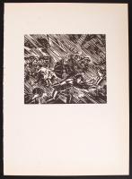 Frans Masereel (1889-1972): Ex libris. Klisé, papír, jelzett a nyomaton, 11×12 cm