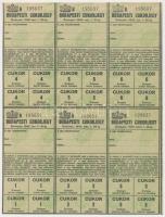 1945. "Budapesti Kenyérjegy, Cukorjegy, Szappanjegy" (3xklf) T:I,II