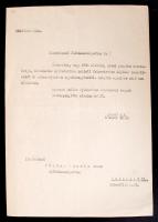 1946 Mindszenty József (1892-1975) aláírása hivatalos levélen