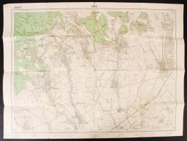 1928 Magyar Királyi Állami Térképészeti Intézet, Emőd, 4865/2, kisebb szakadással, 63×83 cm