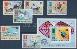 UPU Centenary set + stamps in block form + block, 100 éves az UPU sor + bélyegek blokk formában + blokk