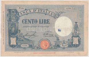 Olaszország 1929.04.12. - 1930.04.22. 100L, szign.: Azzolini, Cima T:III,III-  Italy 12.04.1929 - 22.04.1930 100L, szign.: Azzolini, Cima C:F,VG Krause 50b