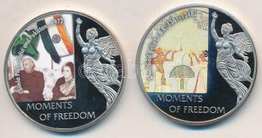 Libéria 2006. 10$ "Szabadság pillanatai" (2x) "Egyisten hit" + "Simla paktu...