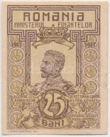 Románia 1917. 25B T:II (kis szakadás) Romania 1917. 25 Bani C:XF (small tear)