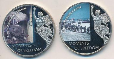 Libéria 2006. 10$ "Szabadság pillanatai" (2x) "Találmányok százada XX.sz." + &qu...