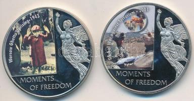 Libéria 2006. 10$ "Szabadság pillanatai" (2x) "Varsói gettófelkelés 1943" + &quo...