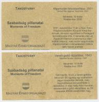Libéria 2006. 10$ "Szabadság pillanatai" (2x) "Varsói gettófelkelés 1943" + &quo...