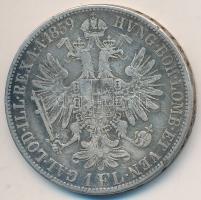 1859E 1Fl Ag "Ferenc József" T:2-,3 karcos