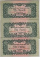 1944. 10P "A Vöröshadsereg Parancsnoksága" (3x) T:II-,III