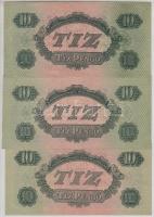 1944. 10P "A Vöröshadsereg Parancsnoksága" (3x) T:II-,III