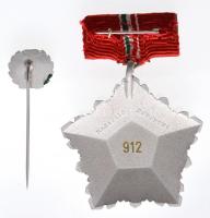 ~1955. "Hazafias Népfront" sorszámozott kitüntetés miniatűrrel eredeti adományozói dísztok...