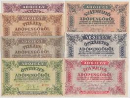 1946. 10.000AP (4x) + 50.000AP (4x) + 100.000AP (5x) + 500.000AP (6x) + 1.000.000AP (4x) + 100.000.000AP (2x) T:vegyes