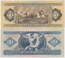 50db vegyes bankjegy a forint időszakból T:vegyes