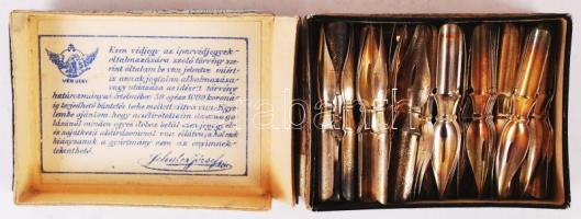 Schuler József RT "Aluminium toll" teli készlet, eredeti dobozában, 7×4 cm