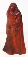 Ölelkezők, fa szobor, jelzés nélkül, m: 20 cm
