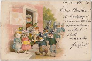 Dogs and cats, T.S.N. Serie V. 688. litho (EK)