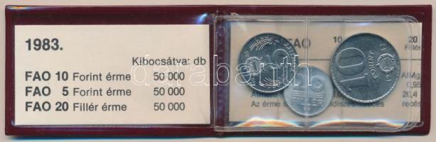 1983. 20f+5Ft+10Ft "FAO" eredeti tokban, tanúsítvánnyal T:BU