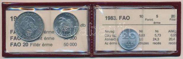 1983. 20f+5Ft+10Ft "FAO" eredeti tokban, tanúsítvánnyal T:BU