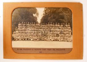 1915 A Magyar Királyi Honvéd Tartalékos Tiszti Iskola hallgatóinak tablója 40x30 cm keretben