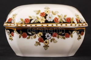 Zsolnay bonbonier és tálka, kézzel festett, jelzett, hibátlan, d: 14cm, d: 10cm