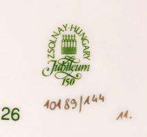 Zsolnay bonbonier és tálka, kézzel festett, jelzett, hibátlan, d: 14cm, d: 10cm