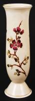 Zsolnay virágmintás váza, kézzel festett, jelzett, mini hajszálrepedéssel, m:26 cm