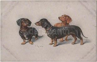 Dachshunds, T.S.N. Serie 1565. No. 4. s: C. Reichert