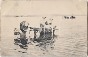 Balaton, mosó nők (EK)