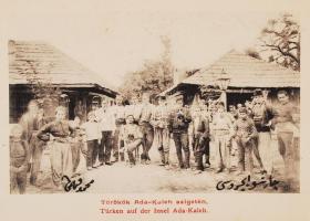 cca 1900 Ada Kaleh és környéke 15 lapot tartalmazó képes leporello számos érdekes képpel / cca 1910 Ada Kaleh and area. Picture leporello with 15 pictures 11x16 cm