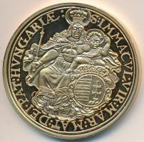 DN "I. Lipót 10 dukát" másolata, aranyozott fém emlékérem (27,6g/40mm) T:PP