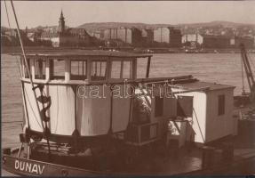 cca 1930-1940 Reich Péter Cornel: Dunai látkép, pecséttel jelzett vintage fotó, 17x24 cm