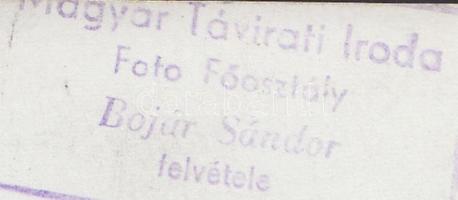 cca 1960 Bojár Sándor (1914-2000) pecséttel jelzett vintage sportfotója, 14x9 cm