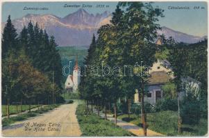 Tátralomnic, Lomniczi csúcs / mountain peak, church, Divald & Monostory (EK)