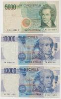 Olaszország 1973-1990. 2000L (2x) + 1984. 10.000L (3x) + 1985. 5000L T:III Italy 1973-1990. 2000 Lire (2x) + 1984. 10.000 Lire (3x) + 1985. 5000 Lire C:F