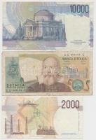Olaszország 1973-1990. 2000L (2x) + 1984. 10.000L (3x) + 1985. 5000L T:III
Italy 1973-1990. 2000 Lir...