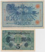 Német Birodalom/Weimari Köztársaság/München/Bayerische Notenbank 1900.1.1. 100M + Német Birodalom/Cs...