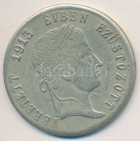 1913. 20Kr "Veretett 1913 évben ezüstözött" játékpénz magyar és román felirattal T:2-