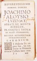 Nieremberg, Juan Eusebio SJ.: Adoratione in spiritu et veritate libri quatuor. Tyrnaviae, 1663, (Typ...