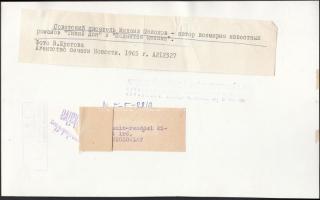 1965 Mihail Solohov (1905-1984) Lenin-renddel kitüntetett szovjet író portréja, oroszul és magyarul ...