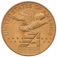 Amerikai Egyesült Államok 1988. "Amerika az űrben - Fiatal asztronauták" bronz emlékérem d...