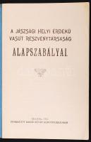 1913 A jászsági helyi érdekű vasút részvénytársaság alapszabályai Szolnok, 1913, Bakos. 24p