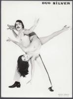 cca 1960 Photo Borel (Svájc, Neuchatel): Duo Silver, toples akrobata mutatvány, 18x24 cm