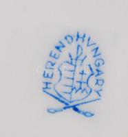 Herendi Viktória mintás füles tálka, kézzel festett, jelzett, hibátlan, 15,5×8,5 cm