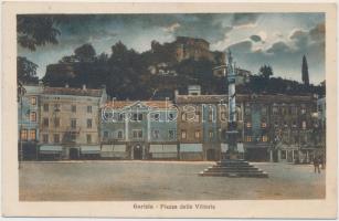 Gorizia, Piazza della Vittoria / square, night (wet damage)