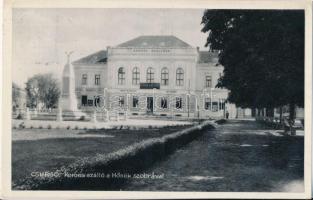 Csurgó, Korona szálló, hősök szobra; kiadja Oszeszly M. Viktor könyvkereskedő