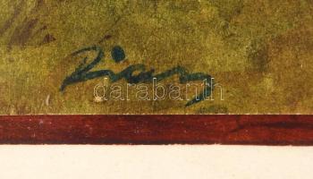 Olvashatatlan jelzéssel: Tájkép. Akvarell, papír, keretben 33×43 cm