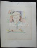 Cseney V László (1905-?): Roma 1929, ceruza, papír, jelzett 26×20 cm