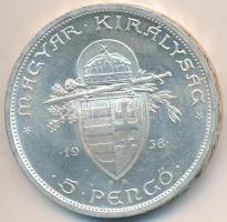 1938. 5P Ag "Szent István" T:2 Adamo P8.1