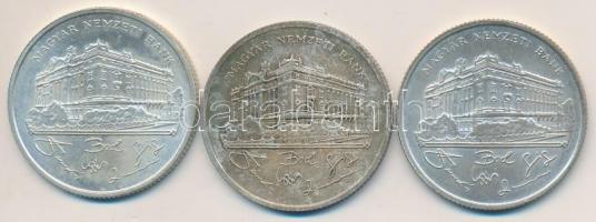 1992-1993. 200Ft Ag "MNB" (3x) T:2,2-
Adamo F13